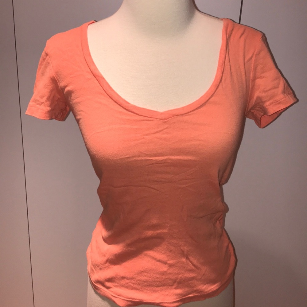 OLD NAVY Orange V-Neck T-shirt